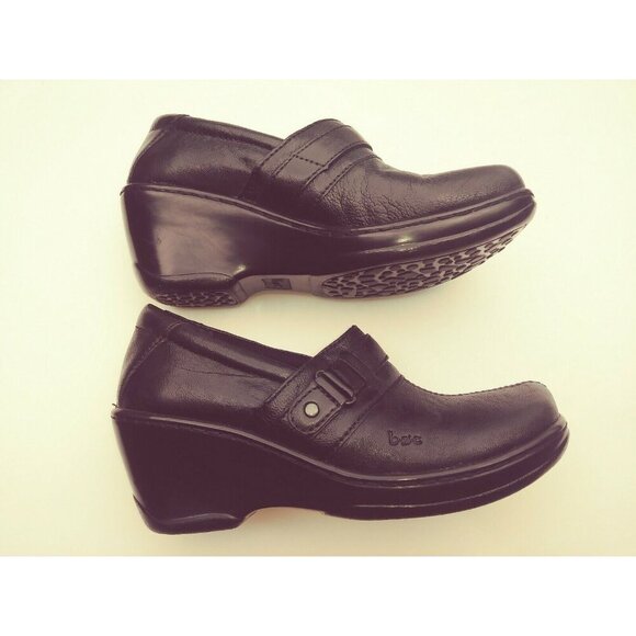 BOC Born Concept Womens Black Clog Leather Slip on Shoes Sz 8 M - Picture 3 of 11